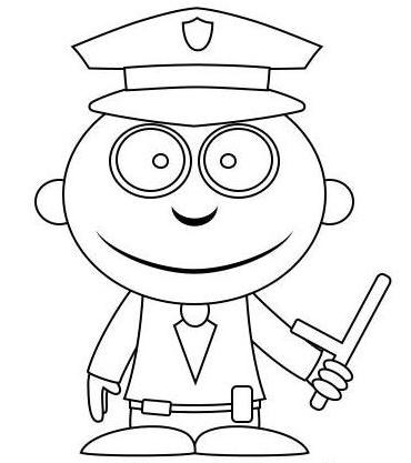 شرطي رسم الاطفال